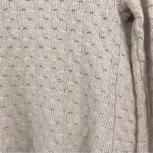 Aritzia Talula Beige Greenpoint Chunky Knit Sweater XS Shawl Collar with Pockets - Picture 5 of 5